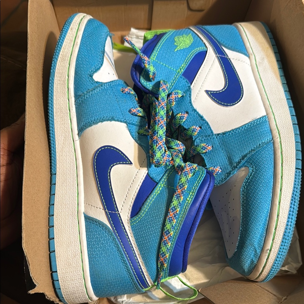 Kids Blue and White Sneakers